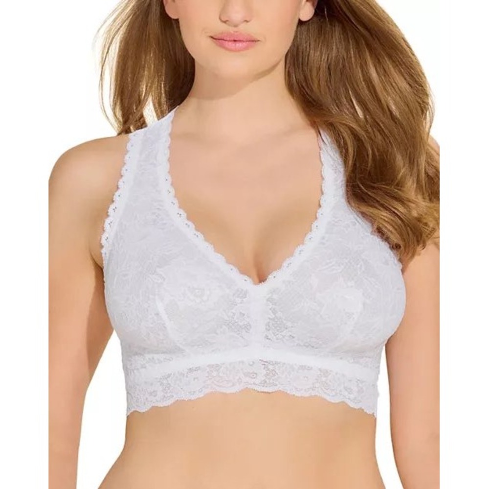 Cosabella Never Say Never Ultra Curvy Racie Racerback Bralette White Wireless - Picture 3 of 11